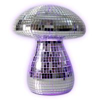 Disco Mushroom Rechargeable Lamp, 7"