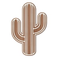 Wooden Cactus Wall Plaque, 12x18