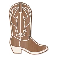 Cowboy Boot Diecut Wooden Wall Plaque, 12x16