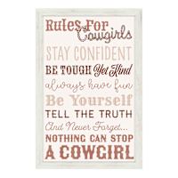 Cowgirl Rules Wooden Wall Art, 12x18