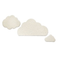 Set of Cloud Walll Plaques with Fabric