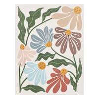 Boho Floral Canvas Wall Art, 12x16