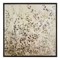 Framed Gold Leaf Canvas Wall Art, 40"