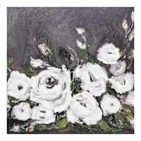 Black & White Floral Canvas Wall Art, 30"