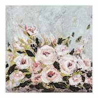 Pink Floral Canvas Wall Art, 30"