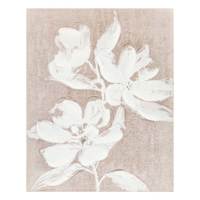 Hand Paint Neutral Floral Canvas Wall Art, 24x30