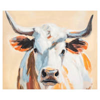 Orange Steer Canvas Wall Art, 32x24