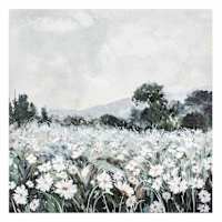 White Flower Canvas Wall Art, 30"