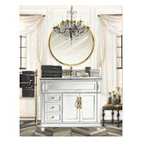 Chandelier Bath Canvas Wall Art, 11x14