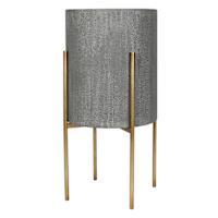 Elliot Grey Metal Planter Stand, Large