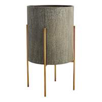 Elliot Grey Metal Planter Stand, Extra Large