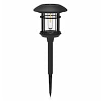 10-Lumen Solar Black Filament Bulb Pathway Light
