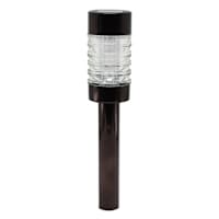 6-Lumen Oil Rubbed Bronze Round Steel Solar Pathway Light