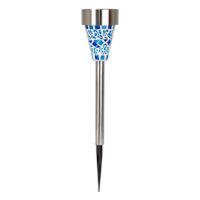 Solar Blue Mosaic Pathway Light