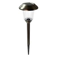 10-Lumen Solar Silver Lined Glass Pathway Light