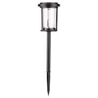 4-Pack 15-Lumen Solar Filament Bulb Black Pathway Lights