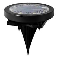 4-Pack 30-Lumen Solar Multi-Purpose Black Disc Light