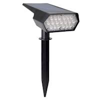 250-Lumen Solar Black Spotlight