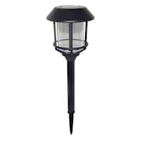 8-Lumen Solar Black Caged Pathway Light