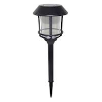 6-Pack 8-Lumen Solar  Black Caged Pathway Lights