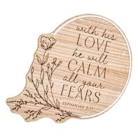 Calm on Fears Wooden Wall Decor, 24x22