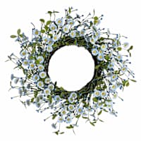 Blue Daisy Wreath, 22"