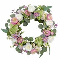 Mixed Floral Wreath, 21"