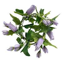 Lavender Tulips & Leaves Coiled Garland, 60"
