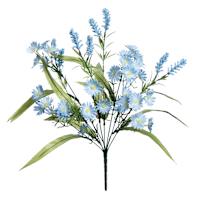 Blue Daisy & Heather Bush, 19"