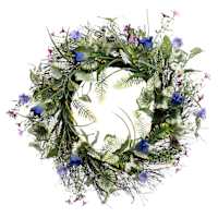 Wild Daisy & Bell Flower Wreath, 24"