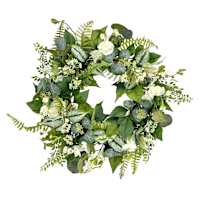 Sweet Pea & Dogwood Wreath, 24"