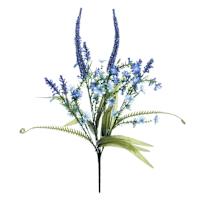 Blue Cornflower & Heather Bush, 21"