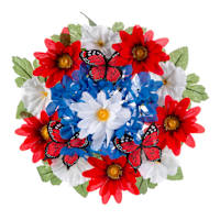 Patriotic Butterfly Wreath, 16"