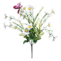 White Cosmos, Heather & Butterfly Bush, 20"