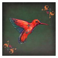 SCADpro Hummingbirds Canvas Wall Art, 12"