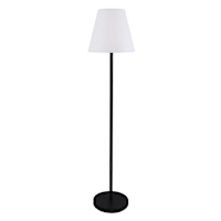 Black Indoor & Outdoor Floor Lamp with White Shade, 57"