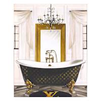 Chandelier Bath Canvas Wall Art, 11x14