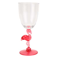 Flamingo Stemmed Acrylic Wine Glass