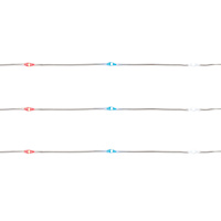 Patriotic 50-Count Battery Operated LED Wire Lights with Timer