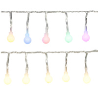 60-Count LED Color Change Frosted G14 Globe String Lights, 9 Functions