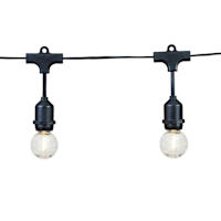 15-Count LED G40 Filament Globe String Lights with Black Commercial Wire