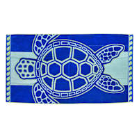 Blue Turtle Jacquard Velour Beach Towel, 40x72