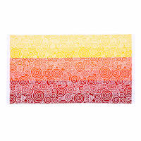 Spiral Red & Yellow Ombre Jacquard Velour Beach Towel, 34x64