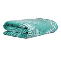 Green Palm Leaves Jacquard Velour Beach Towel, 40x72
