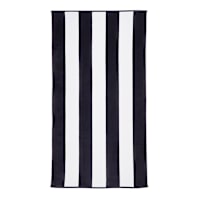 Cabana Black & White Reversible Beach Towel, 40x72