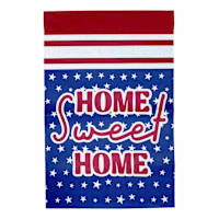 Patriotic Home Sweet Home Flag, 17.5"