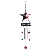 Patriotic Welcome Star Wind Chime, 34"