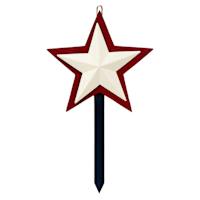 Red & White Star Yard Stake, 14"