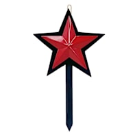 Blue & Red Star Yard Stake, 14"