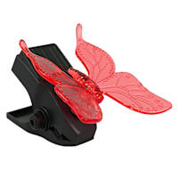 Light Red Butterfly Outdoor Solar Clip